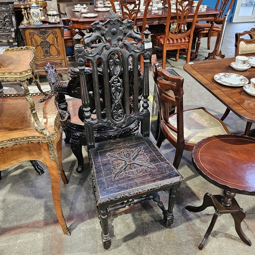 1128 - Lovely Carved Chair