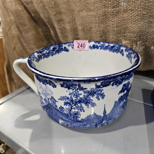 240 - Blue & White Chamber pot