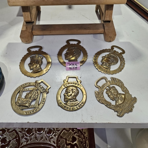 269 - 6 Rare Royal Horse Brasses