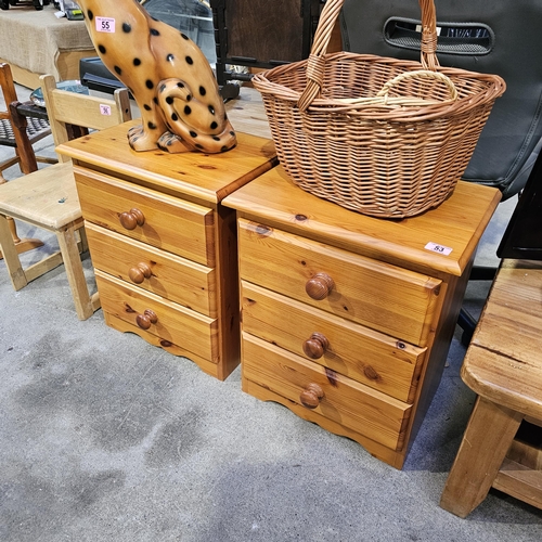 53 - Pair Of Pine Lockers