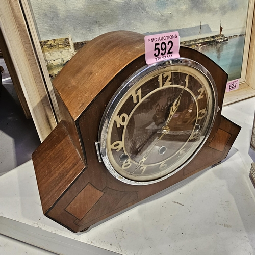 592 - Old Mantle Clock