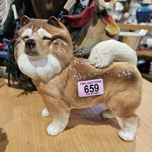 659 - Large Porcelain Chow Chow Dog