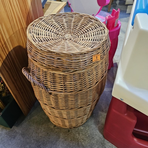 1 - Wicker Laundry Basket