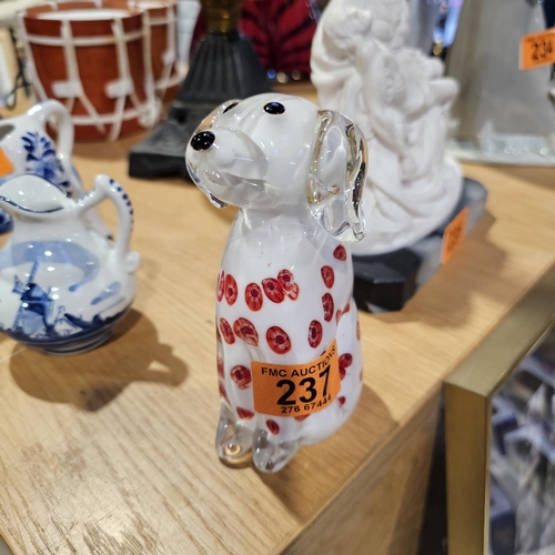 237 - Glass Murano Dog