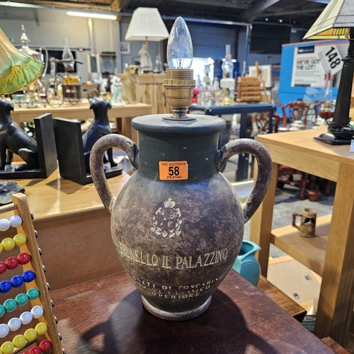 58 - Pottery Lamp