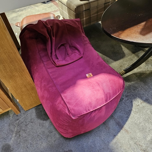 72 - Pink Bean Chair