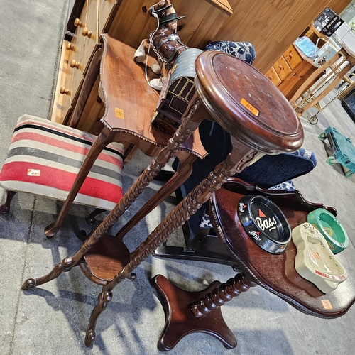 80 - Mahogany Plant Stand