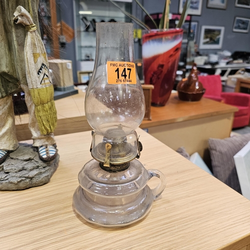 147 - Clear Glass Finger Lamp