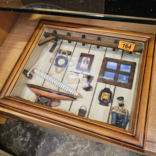 164 - Boxed Fishing Framed Picture