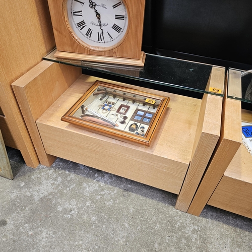 169 - Modern Glass Top Bedside