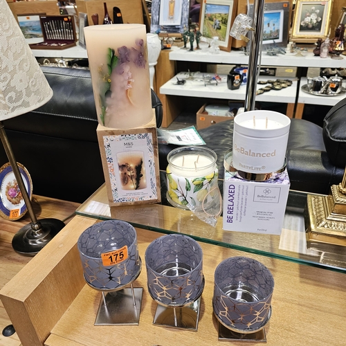 175 - Lot Of Candles & Candleholders