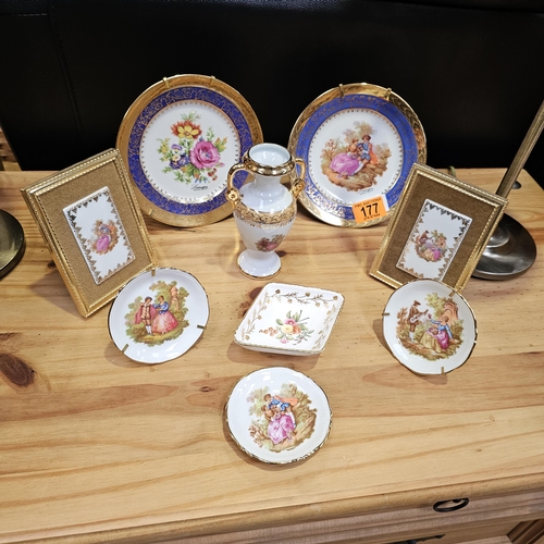 177 - Assorted Lot Of Limoges Inc Framed Ceramic