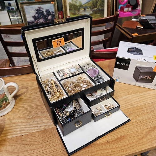 72 - Jewellery Box & Contents