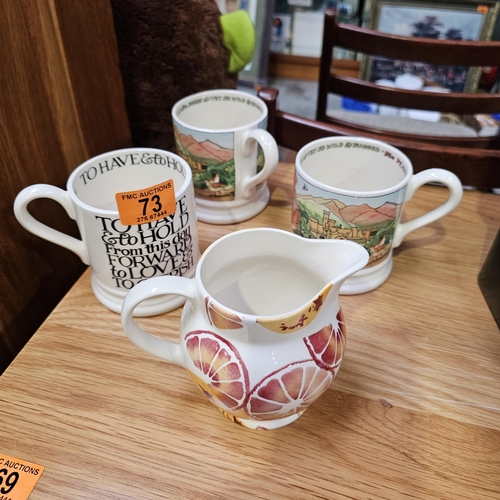 73 - 4 Emma Bridgewater Mugs & 1 Jug