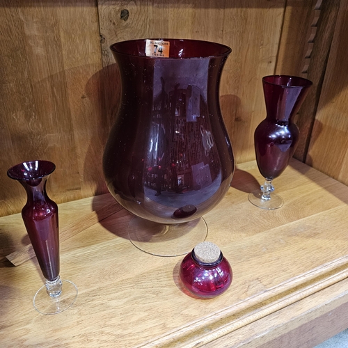 74 - Lot Of Red Glassware