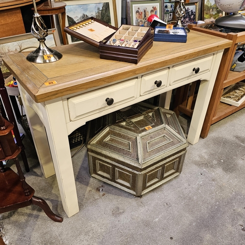 89 - 3 Drawer Console Table