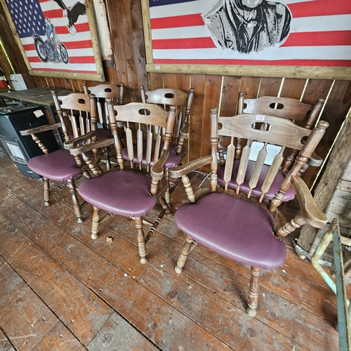 336 - 6 Good Armed Chairs