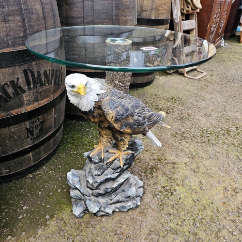 484 - A Lovely Glass Topped Eagle Table