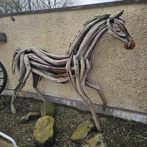 505 - A Life Sized Driftwood Horse Figure