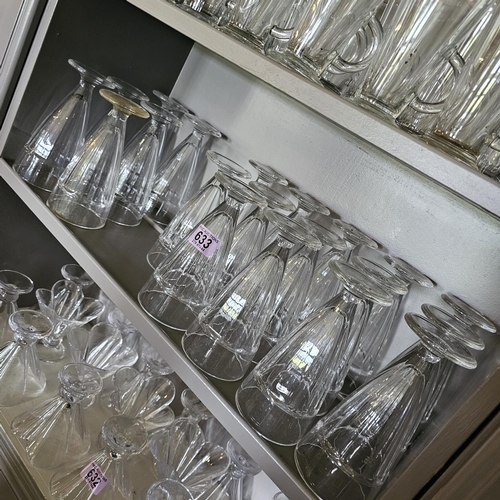 633 - A Shelf Lot of Sundae Glasses