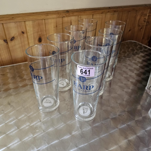 641 - 8 x Harp Glasses