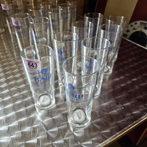 643 - 8 x Harp Glasses