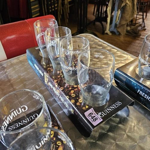 648 - 4 x Guinness Glasses & Tray