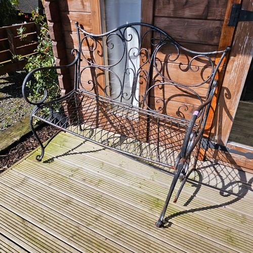 912 - A Double Iron Garden Bench