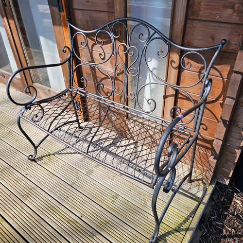 913 - A Double Iron Garden Bench