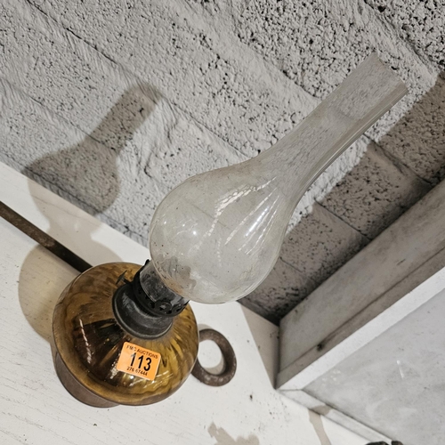 113 - Amber Oil Lamp