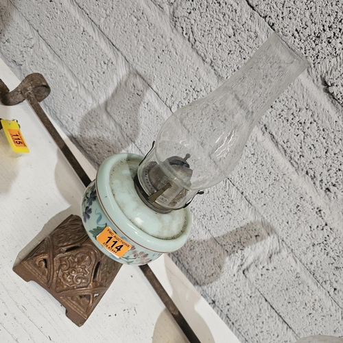 114 - Floral Bowl Oil Lamp