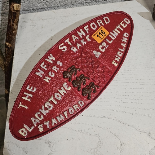 116 - Stamford Horse Rake Sign