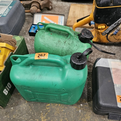 267 - Pair Of Oil Cans