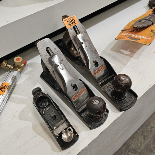 289 - 2 Stanley Bailey Plane & Other & 2 Sharpening Stones
