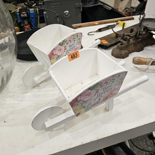 483 - 2 Wheelbarrow Planters