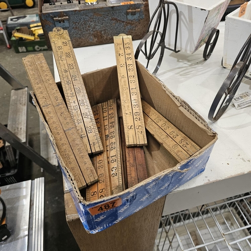 487 - Lot Of 8 Vintage Rules