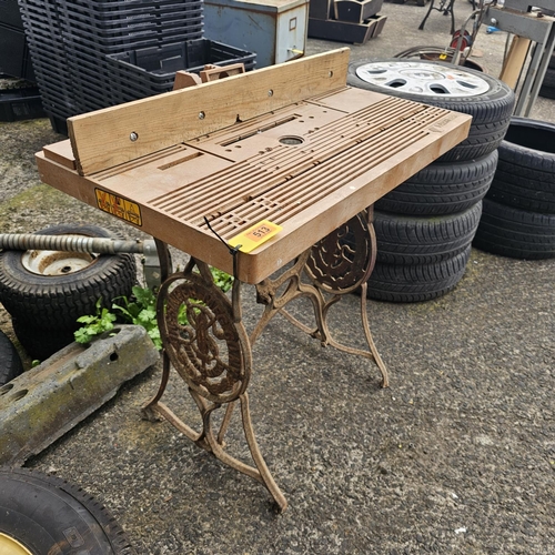 513 - Saw Bench On Old Singer Base