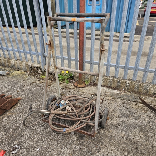 597 - Trolley For Burning Gear Complete With Hoses, Gauges & Torch