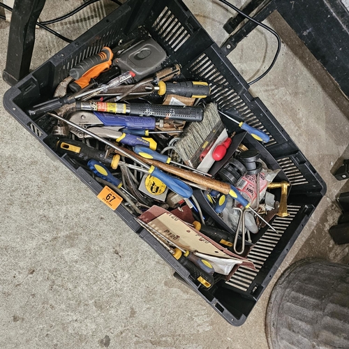 67 - Box Lot Inc Planer, Screwdrivers etc
