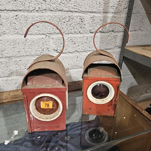 78 - 2  Railway Signal Lamps