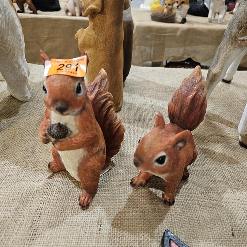 Red Squirrel Figurine & Other