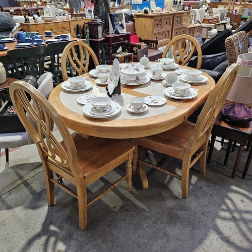 100 - Tiled Top Table & 4 Chairs