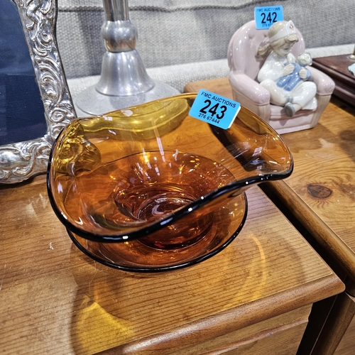 243 - Vintage Naezing Amber Bowl & Other