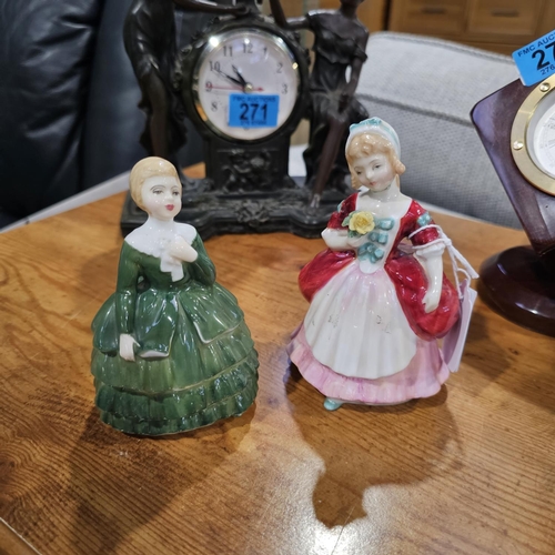272 - 2 Royal Doulton Figurines 'Belle' & 'Valerie'