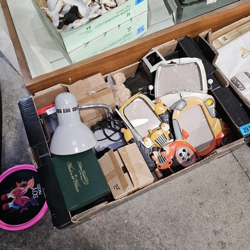 293 - box Lot Inc Photo frames etc