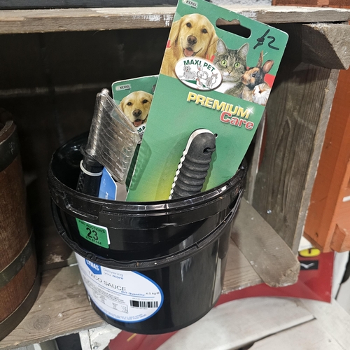 23 - Box Of Dog Grooming Items