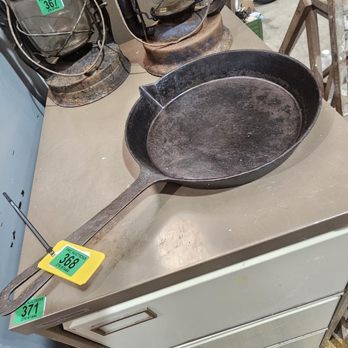 368 - Old Cast Frying Pan With Shamrock Base