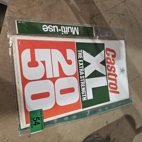 54 - Lot Of Genuine Castrol Stickers