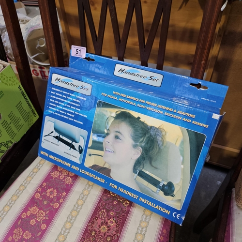 51 - New Headrest Handsfree Set