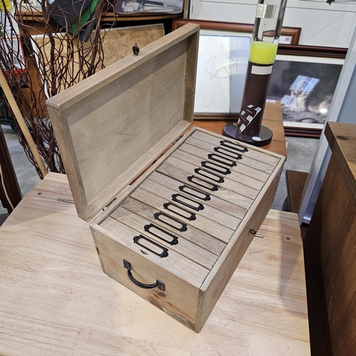 62 - Wooden Photos Storage Chest
